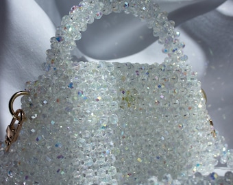 クリスタルガラスビーズバッグ/クリスタルビーズバッグ/高級ビーズ