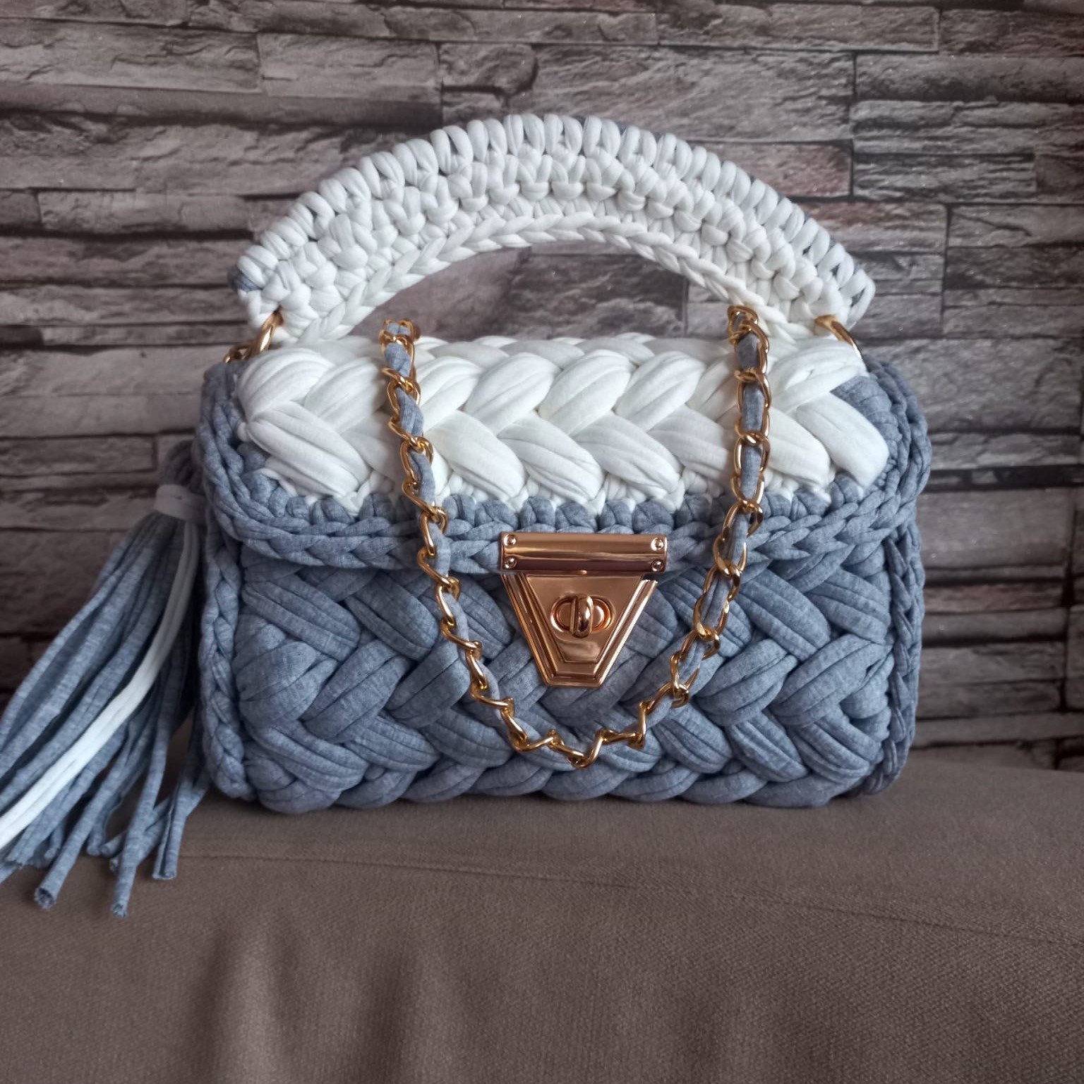 Bag/handmade Bag/hand Woven Bag/crochet Bag/knitted Bag
