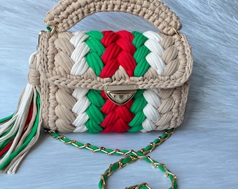 Bolsa multicolorida/bolsa feita à mão/bolsa de crochê/bolsa de tricô/bolsa colorida/bolsa preta/bolsa de grife/bolsa de luxo/bolsa de ombro/bolsa de luxo/bolsa feminina
