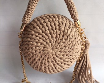 Multi Color Bag/Handmade Bag/Hand Woven Bag/Crochet Bag/Knitted Bag/Crossbody Purse/Designer Bag/Luxury Bag/Shoulder Bag/Women's Bag/Gifts