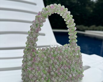 Bolsa de contas coloridas / Bolsa de contas de luxo / Bolsa de noite / Bolsa de contas / Bolsa de contas coloridas / Bolsa de contas femininas / Bolsa de ombro de contas