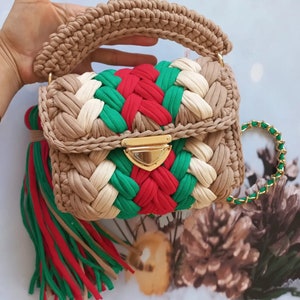 Multi Farbe Tasche/Hand gewebte Tasche/Häkeltasche/Stricktasche/Bunte Tasche/Schwarze Tasche/Designer Tasche/Frauen-tasche/Luxus Tasche/Schultertasche/Luxus Tasche