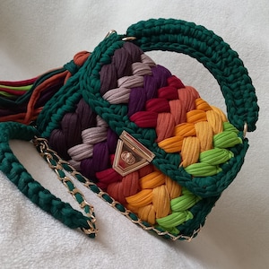 Multi Farbe Tasche/Hand gewebte Tasche/Häkeltasche/Stricktasche/Bunte Tasche/Schwarze Tasche/Designer Tasche/Frauen-tasche/Luxus Tasche/Schultertasche/Luxus Tasche