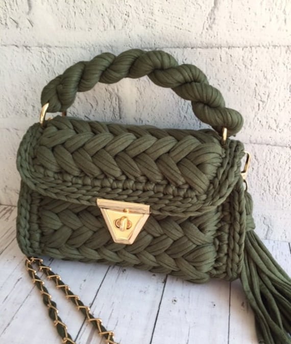 Sac Sac fait main Sac tiss la main Sac au crochet Sac tricot