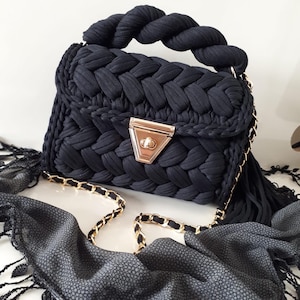 Tasche/Handgefertigte Tasche/Handgewebte Tasche/Häkeltasche/Stricktasche/Braune Tasche/Schwarze Tasche/Designer-Tasche/Luxus-Tasche/Schultertasche/Luxus-Tasche/Frauentasche