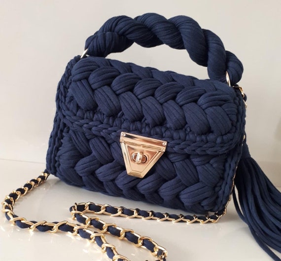 Bolso/Bolso hecho a mano/Bolso tejido a mano/Bolso de crochet/Bolso de  punto/Bolso marrón/Bolso negro/Bolso de diseñador/Bolso de lujo/Bolso de