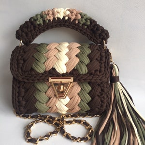 Multi Farbe Tasche/Hand gewebte Tasche/Häkeltasche/Stricktasche/Bunte Tasche/Schwarze Tasche/Designer Tasche/Frauen-tasche/Luxus Tasche/Schultertasche/Luxus Tasche