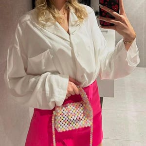 Colorful Beaded Bag / Luxury Bead Bag / Evening Bag / Beaded Purse / Colorful Beaded Bag / Women&#39;s Bead Bag / Bead Shoulders Bag