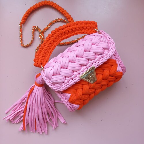 Bag/handmade Bag/hand Woven Bag/crochet Bag/knitted Bag/white - Etsy