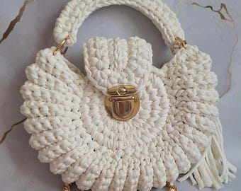 Bolsa feita à mão/Bolsa tecida à mão/Bolsa de crochê/Bolsa de tricô/Bolsa rosa/Bolsa de grife/Bolsa de luxo/Bolsa de ombro/Bolsa de luxo/Bolsa feminina