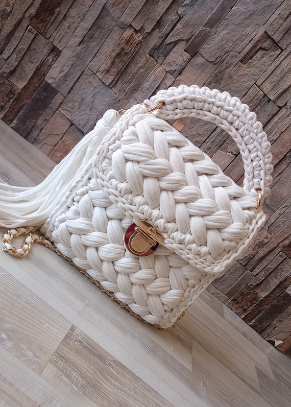 Handmade Bag hand Woven Bag crochet Bag knitted Bag dark Blue Bag Bag designer Bag luxury Bag shoulder Bag luxury Bag women s Bag 1 Piece Etsy