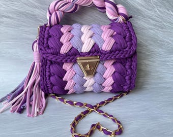 Bolsa multicolorida/bolsa feita à mão/bolsa de crochê/bolsa de tricô/bolsa colorida/bolsa preta/bolsa de grife/bolsa de luxo/bolsa de ombro/bolsa de luxo/bolsa feminina