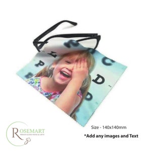 Personalised Photo, Design, Glasses Lens, Phone Screen Cleaning Cloth