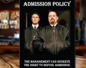 Fun Novelty Home Bar Admission Policy Bar Notice