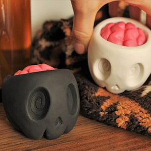 Skull Halloween Decor | Cute Art Ornament | Gift | Brain | Decoration |