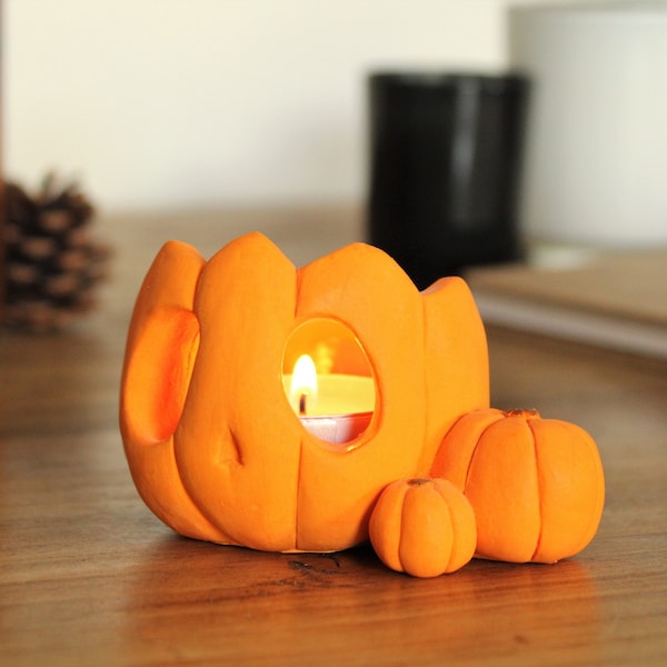 Pumpkin Tealight Holder | Candle | Halloween Decoration