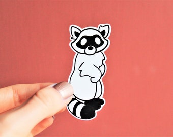 Raccoon Sticker | Vinyl Waterproof Sticker | Gloss Finish | Cute Ink |