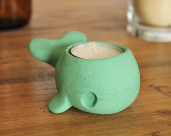 Blue Whale Candle Holder | Tealight | Ceramic Animal | Gift | Dish