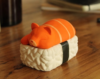 Pudełko/garnek na biżuterię Sushi Cat