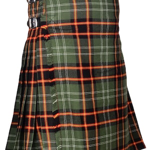Bomb Squad Tartan Scottish 8 Yard Kilt - Custom Made Highlander Traditional Kilt - 16 Oz Tartan Kilts for Men - Made to Order