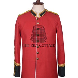 Anglo Zulu War Jacket - British Army 1879 Vintage Officer Tunic Circa Jacket - Red Wool Military Tunic - LARP - Reenactment - Made to Order