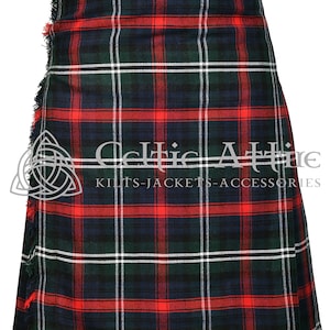 Kilt scozzese Sutherland Tartan 8 Yard per uomo - 16 Oz - Realizzato su misura - Kilt tradizionale Highlander