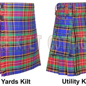 Kilt scozzese Beattie Clan Tartan da 8 iarde - Kilt tradizionale da uomo - Tartan da 16 once - Kilt fatto a mano con tasche cargo stile Highlander