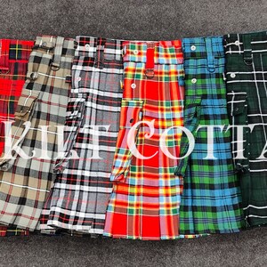 Scottish Kilt - Traditional Tartan Utility Kilt - Handmade Kilt - Scottish Clan Tartan Utility Kilt - Made to Order - Tartan M to Z