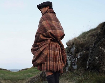 Scottish Men's 6 Yards Great Kilt - Traditional Handmade Tartan Kilt - Highland Men's Great Kilt  - Acrylic Fabric - Available 90+ Tartans