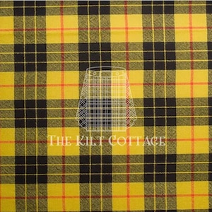 Macleod of Lewis Tartan - Homespun 100% Acrylic 16 oz Tartan Fabric - 54&quot; Width - Running Yards- Kilt Making Fabric - Machine Washable