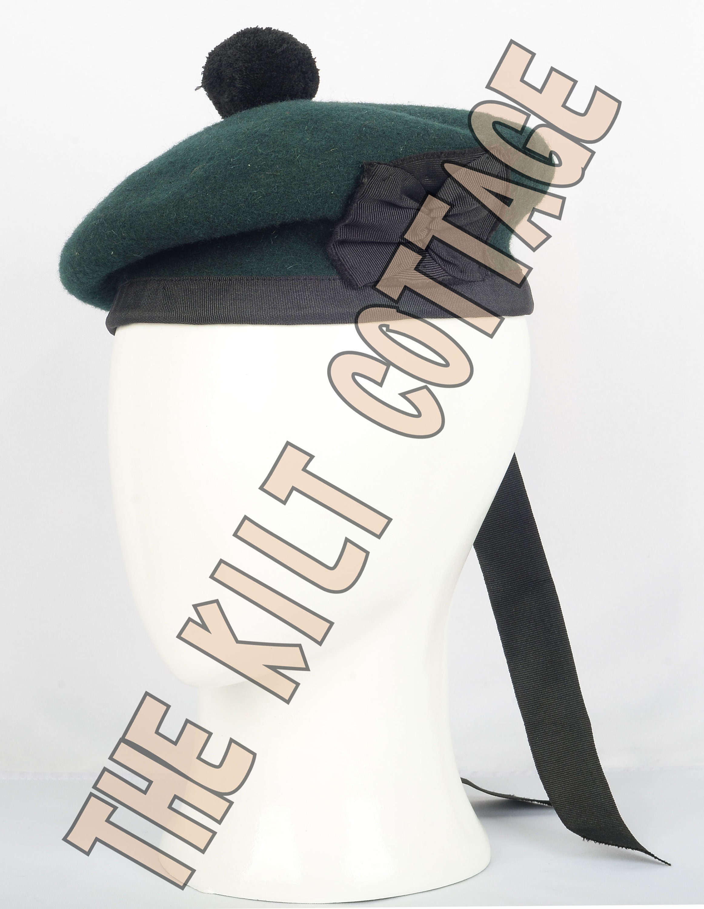 SHYNE KILTS 100% Reine Wolle Balmoral Mütze – Schottisches Tartan, Rot/weiß/schwarz