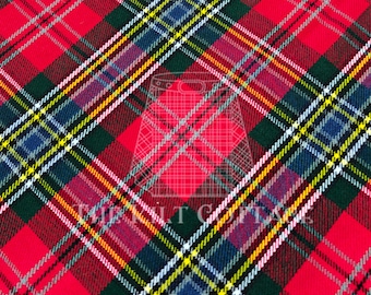 Maclean of Duart Tartan - Homespun 100% Acrylic 16 oz Tartan Fabric - 54" Width - Running Yards- Kilt Making Fabric - Machine Washable