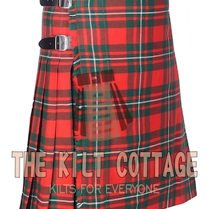 Scottish Macgregor Tartan 8 Yard Kilt for Men - 16Oz Acrylic Fabric - Custom Made - Traditional Highlander - Made to Order - Kilt for Men