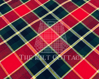 Tartán Maclachlan Old Modern - Tela de tartán 100 % acrílico de 473 g - Ancho: 137 cm - Running Yards - Tela para confección de faldas escocesas - Lavable a máquina