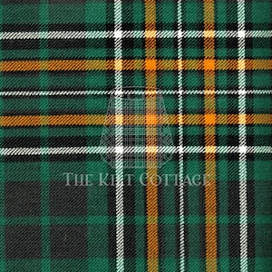 Heritage of Ireland Tartan- Homespun 100% Acrylic 16 oz Tartan Fabric -54 Inches Width -Running Yards - Kilt Making Fabric -Machine Washable