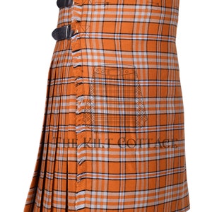 Kilt scozzese da 8 metri del Tennessee Tartan per uomo - Miscela di lana filata in casa da 16 Oz - Tradizionale Kilt Highlander - Realizzato su misura