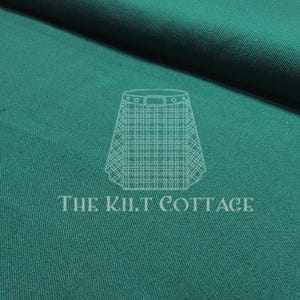 Solid Green Tartan -Homespun 100% Acrylic 16 oz Tartan Fabric - 54 Inches Width - Running Yards - Kilt Making Fabric -Machine Washable