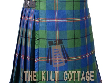 Carmichael Tartan Scottish 8 Yard Kilt for Men - 16Oz Acrylic Fabric - Custom Made - Traditional Highlander Kilt - Made to Order