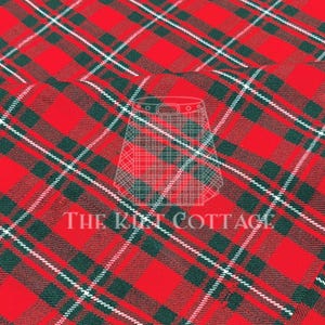 Tartán moderno Macgregor - Tela de tartán 100 % acrílico de 473 g - Ancho: 137 cm - Running Yards - Tela para hacer faldas escocesas - Lavable a máquina