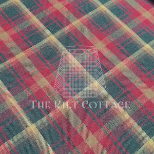 Canadese tartan - zelfgesponnen 100% acryl 16 oz tartanstof - 54" breed - lopende werven- kiltfabricage - machinewasbaar