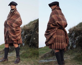Grand kilt de 6 mètres pour homme écossais - kilt tartan traditionnel fait main - grand kilt pour homme des Highlands - tissu acrylique - disponible plus de 90 tartans