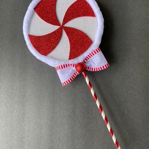 2 Christmas peppermint lollipop wreath attachments or tier tray decor, Holiday  candy party decoration, Christmas fake bake lollipop set