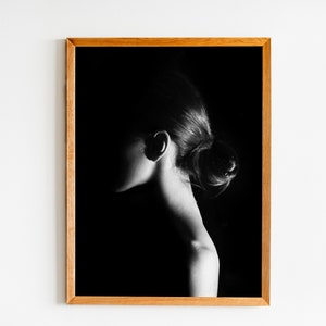 Woman photography, Feminine print, Black and white prints, Minimalist wall art, Scandinavian print, Woman art print, Woman photo art