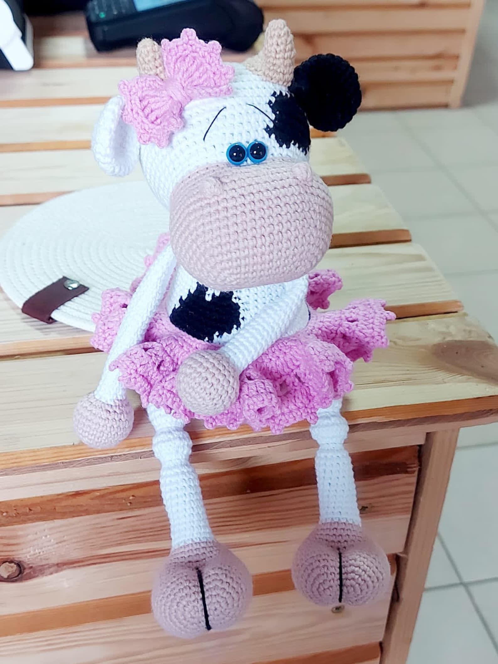Crochet Cow Amigurumi Cow Crochet Stuffed Pink Animal | Etsy