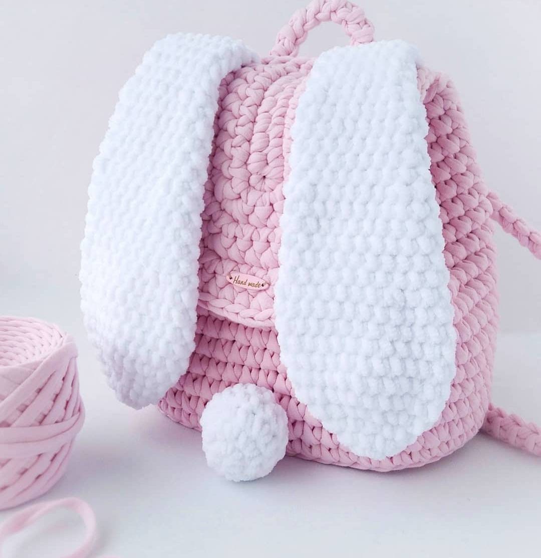 Сумка из плюшевой пряжи схема