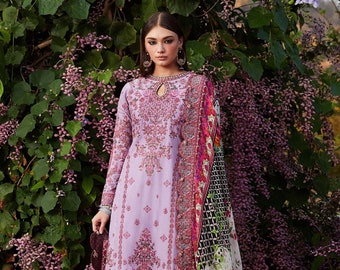 Hussain Rehar Luxury Lawn Collection Pakistani Dress Party Wear Dress Punjabi Suit Gift For Her Wedding Dress Indian Dress