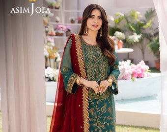 Asim Jofa Dhanak Rang Dresses Collection Pakistani Salwar Kameez Indian Dress Wedding Dress Gift For Her Party Wear Dress Salwar Kameez