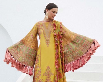Hussain Rehar Luxury Lawn Collection Pakistani Dress Salwar Kameez Party Wear Dress Wedding Dress Indian Dress Gift For Her