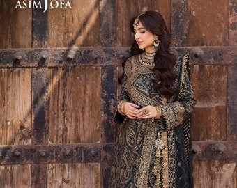 Buy Brown Embroidered Salwar Kameez | 3 Piece Silk Pakistani Dress Online  in India - Etsy