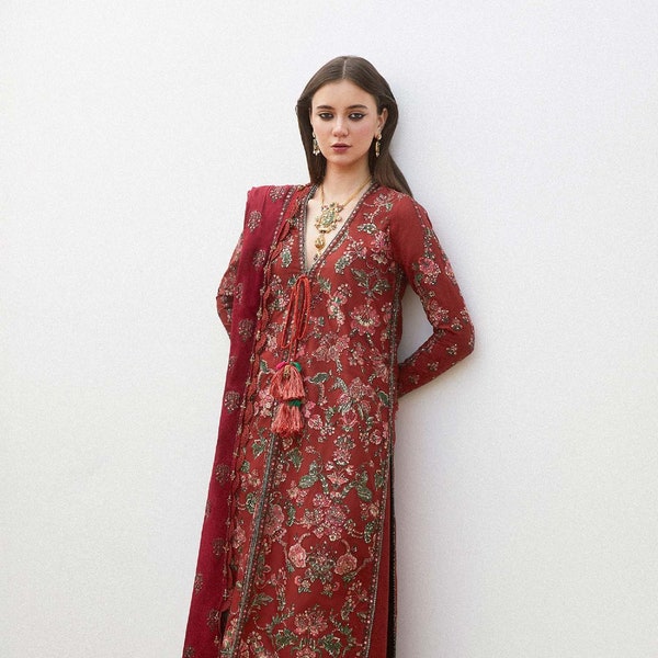 Hussain Rehar Luxury Lawn Collection Pakistani Dress Party Wear Dress Gift For Her Punjabi Suit Wedding Dress Indian Dress